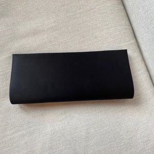 Slim Nordstrom black silk evening clutch
